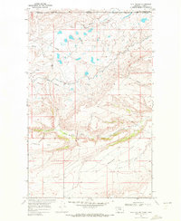 Hall Coulee 1968 topographic map thumbnail