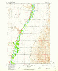 Hardin SW 1960 topographic map thumbnail