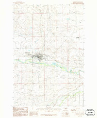 Harlowton 1986 topographic map thumbnail