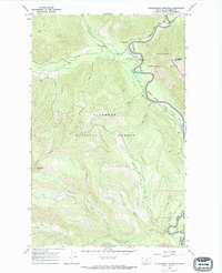 Huckleberry Mountain 1966 topographic map thumbnail