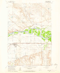 Hysham 1960 topographic map thumbnail