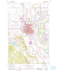 Kalispell 1962 topographic map thumbnail