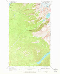 Lake Mc Donald East 1968 topographic map thumbnail