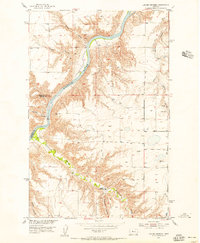 Lander Crossing 1954 topographic map thumbnail