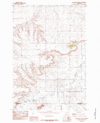 Locomotive Butte 1985 topographic map thumbnail