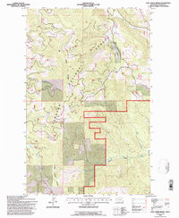 Lost Creek Divide 1990 topographic map thumbnail