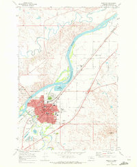 Miles City 1968 topographic map thumbnail