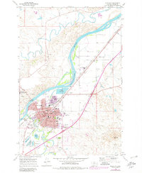 Miles City 1968 topographic map thumbnail