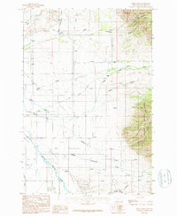 Miser Creek 1987 topographic map thumbnail