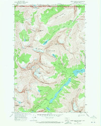 Mount Cleveland 1968 topographic map thumbnail