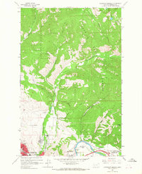 Northeast Missoula 1964 topographic map thumbnail