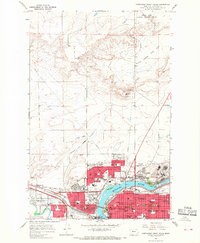 Northwest Great Falls 1965 topographic map thumbnail