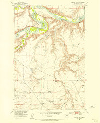 O'Hanlon Coulee 1953 topographic map thumbnail