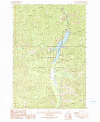 Painted Rocks Lake 1991 topographic map thumbnail