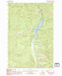 Painted Rocks Lake 1991 topographic map thumbnail