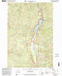 Painted Rocks Lake 1998 topographic map thumbnail