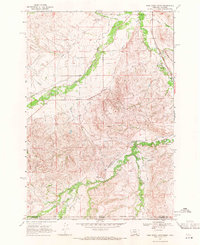Pass Creek West 1967 topographic map thumbnail