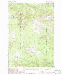 Picket Pin Mountain 1986 topographic map thumbnail