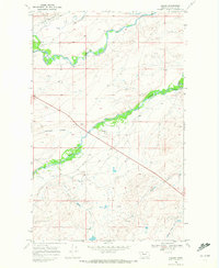Piegan 1968 topographic map thumbnail