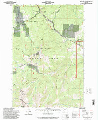 Pipestone Pass 1996 topographic map thumbnail