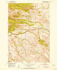 Raspberry Butte 1951 topographic map thumbnail