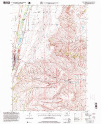 Red Lodge East 1996 topographic map thumbnail