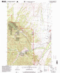 Red Lodge West 1996 topographic map thumbnail