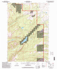 Rock Creek Lake 1996 topographic map thumbnail
