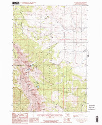 Sacagawea Peak 1987 topographic map preview