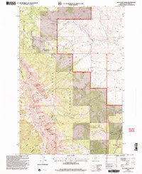 Sacagawea Peak 2000 topographic map thumbnail