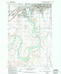 Southwest Great Falls 1965 topographic map thumbnail