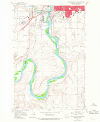 Southwest Great Falls 1965 topographic map thumbnail