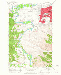 Southwest Missoula 1964 topographic map preview