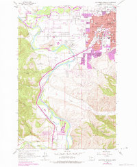 Southwest Missoula 1964 topographic map preview