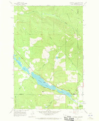 Thompson Lakes 1966 topographic map thumbnail