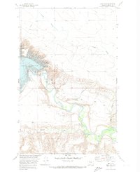 Tiber Dam 1970 topographic map thumbnail