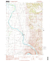 Toston 1986 topographic map thumbnail
