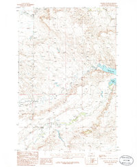 Winnett South 1986 topographic map thumbnail