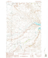 Winnett South 1986 topographic map thumbnail