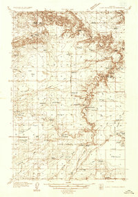 Lake Frances 1934 topographic map thumbnail