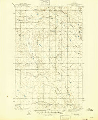 Antelope Coulee 1943 topographic map thumbnail