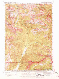 Cutoff Mtn 1942 topographic map thumbnail