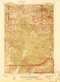 Cutoff Mtn 1944 topographic map thumbnail