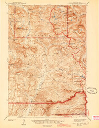 Cutoff Mtn 1944 topographic map thumbnail
