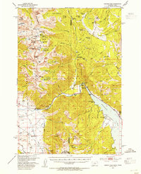 Hebgen Dam 1950 topographic map thumbnail