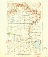 Lake Frances 1937 topographic map thumbnail