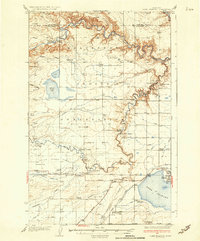 Lake Frances 1937 topographic map thumbnail