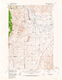 Radersburg 1949 topographic map preview