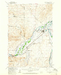 Three Forks 1950 topographic map thumbnail