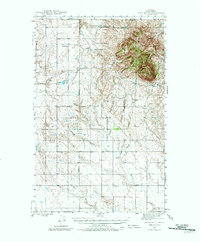 West Butte 1945 topographic map thumbnail